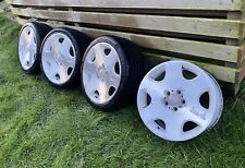 Used, 4 X 18” 8J ASCARI CUERVO MONO BLOCK WHITE POLISHED ALLOY WHEELS 5x114 5x112 for sale  Shipping to South Africa