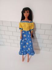 Vestido longo de cabelo preto Disney HunchBack Of Notre Dame boneca Esmeralda azul/amarelo comprar usado  Enviando para Brazil