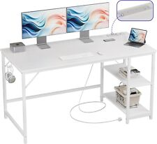 Computer Desk with Power Outlets And Two Shelves, PC Desks & Workstation for sale  Shipping to South Africa