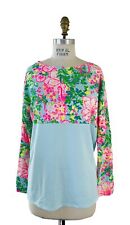 Used, Lilly Pulitzer Finn Top Long Sleeve Seasalt Blue Fruity Flamingo Size L for sale  Shipping to South Africa