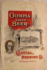 Olympia Cerveza Lager temprano 1901? ad capital cervecera Colorado Washington Milwaukee Litografía segunda mano  Embacar hacia Mexico