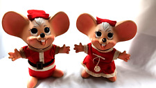 De colección plástico duro navideño Mr. & Mrs. Figuras de banco de ratón tipo Topo Gigio segunda mano  Embacar hacia Argentina