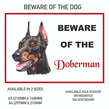 Funny beware doberman for sale  PAISLEY