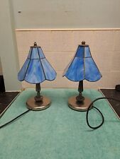 Pair blue glass for sale  LEEDS