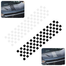 Adesivo preto/branco para capô de corrida de carro estilo bandeira quadriculada vinil adesivo gráfico comprar usado  Enviando para Brazil