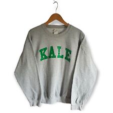 Used, Vintage 2000s Gildan Printed KALE Spellout Sweatshirt Grey Made in USA - L for sale  Shipping to South Africa