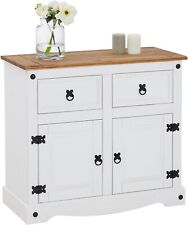 Corona Sideboard White 2 Door 2 Drawer Cupboard - Mexican Solid Pine for sale  Shipping to South Africa