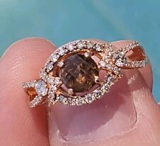 LeVian 14k Rose Gold, Smoky Quartz & Diamond Ring (3.4g). Size 7 (OGJ2210) for sale  Shipping to South Africa