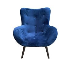 Velour armchair navy for sale  BERKHAMSTED