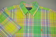 Usado, Camisa polo Ralph Lauren manga curta botão frontal verde amarela xadrez masculina grande comprar usado  Enviando para Brazil
