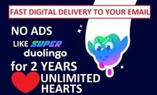 Duolingo Sprachkurse NO ADS + UNLIMITED HEARTS for 2 YEARS - Works Worldwide comprar usado  Enviando para Brazil