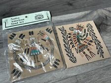 Native American Sand Painting Art Tile Trivet Southwest Decor Fred Harvey for sale  Shipping to South Africa