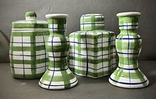 Green porcelain plaid for sale  South Woodstock