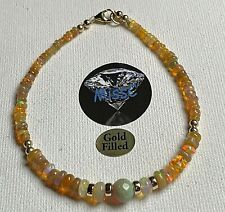 Ethiopian Fire Opal and 14k Gold Bracelet  for sale  RUGBY