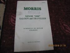 Morris minor schedule for sale  STANLEY