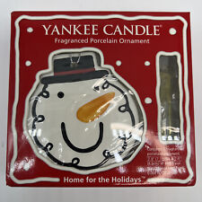 Yankee Candle Home For The Holidays adorno de porcelana fraganciada al aceite muñeco de nieve segunda mano  Embacar hacia Argentina