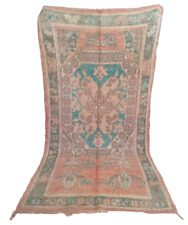 Tapete marroquino vintage feito à mão 4'7"x8'6" berbere geométrico exclusivo tapete de lã comprar usado  Enviando para Brazil