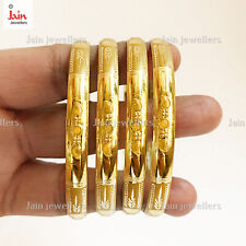 Brazaletes sin cordones hechos a mano de oro liso real de 18 quilates, 22 quilates 26 - 40 gm (4 piezas) segunda mano  Embacar hacia Argentina