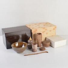 Juegos de utensilios para ceremonia de ceremonia de té caja de cesta de almacenamiento de madera Chabako T-0114 segunda mano  Embacar hacia Argentina