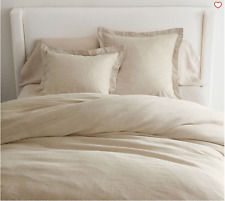 Pottery Barn Belgian Flax Linen Duvet King/Cal King Flax color $329 NEW for sale  Shipping to South Africa