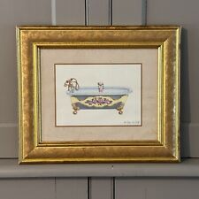 Vintage Art Print In Gilt Frame Victorian Bath Mary De Wolfe for sale  Shipping to South Africa