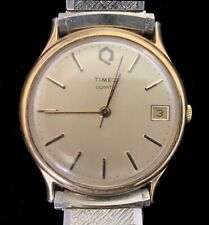 Vintage TIMEX Q Quartzo Tom Dourado Relógio Masculino M CELL Data Funciona Ótimo, usado comprar usado  Enviando para Brazil