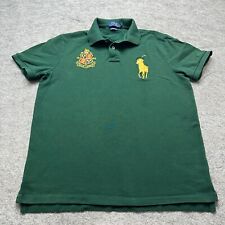 Polo Ralph Lauren Polo Hombre L Verde Gran Pony Personalizado Calce Ajustado Malla Corona segunda mano  Embacar hacia Mexico