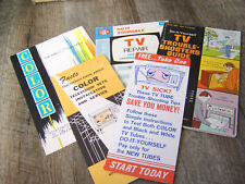 Lote de CINCO folletos y manuales de televisión de colección de la década de 1960 segunda mano  Embacar hacia Argentina