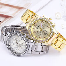Relógio de quartzo de luxo feminino moda empresarial redondo strass frete grátis rápido comprar usado  Enviando para Brazil
