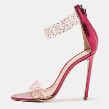 Sandálias Gianvito Rossi roxas PVC e couro com tiras no tornozelo tamanho 40 comprar usado  Enviando para Brazil