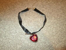 Single red heart choker - ideal gift  for sale  TWICKENHAM