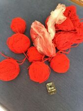 Red wool oddments for sale  WORTHING