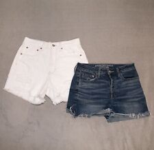 Shorts jeans feminino American Eagle 6 28W anos 90 namorado e cintura alta (lote de 2) comprar usado  Enviando para Brazil