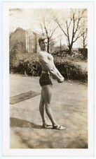 Vernacular 1930s 2.75x4.5 HANDSOME BODYBUILDER Villa Nova PA NED HOFFMAN Rower for sale  Shipping to South Africa