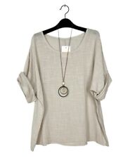 Camiseta túnica feminina top de algodão top liso verão manga curta plus size comprar usado  Enviando para Brazil