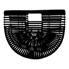 NWOT Black Ark Acrylic Handle Bag Clutch Crescent Tote Purse for sale  Shipping to South Africa