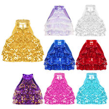 Kids Girls Crop Top Dancing Tee Metallic Shiny Tops Sleeveless Dancewear Shirt for sale  Shipping to South Africa
