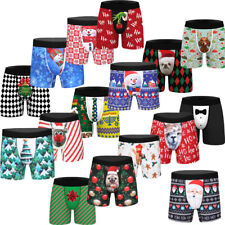 Men's Santa Boxer Shorts Christmas Cosplay Boxers Underwear Swim Stretchy Trunks, brukt til salgs  Frakt til Norway