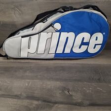 Bolso de raqueta de tenis Prince azul y gris correas de hombro ajustables segunda mano  Embacar hacia Argentina