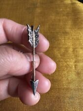Broche/pino de flecha de pasta de prata antigo testado - 4,5 cm, usado comprar usado  Enviando para Brazil