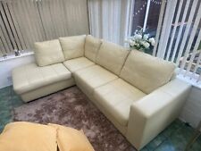 Leather corner sofa for sale  WARRINGTON