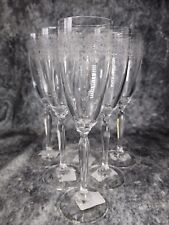 Set Of 6 Rare Crystal Glass Laura Ashley Champagne Prosecco Flutes Glasses Mint  for sale  Shipping to South Africa