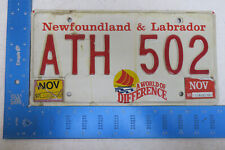 Newfoundland labrador license for sale  Castleton