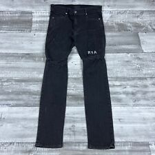 Used, RtA Jeans Mens 33x32 Black Crosses Embroidered Premium Japanese Denim Skinny for sale  Shipping to South Africa