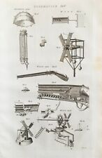 Impressão antiga 1786, gravação em placa de cobre, pneumática, rifles pressão de ar (5) comprar usado  Enviando para Brazil