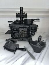 Used, Vintage Queen Miniature Cast Iron Toy Stove Set for sale  Shipping to South Africa