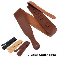 Cinturón de correa para guitarra gruesa de cuero suave marrón ajustable para acústica eléctrica segunda mano  Embacar hacia Argentina