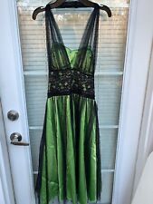 Juliet Fashion Milex lime Green Gothic Black Mesh Halter Dress Size S ❤️tb9j3, used for sale  Shipping to South Africa