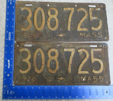 plate 1926 license mass for sale  Castleton