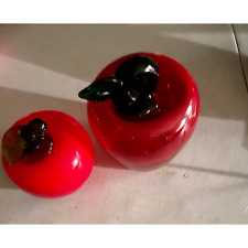 Pair glass red for sale  Shipping to Ireland